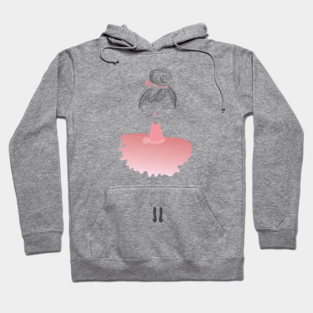 Little dancing ballerina sketch Hoodie by Arch4Design